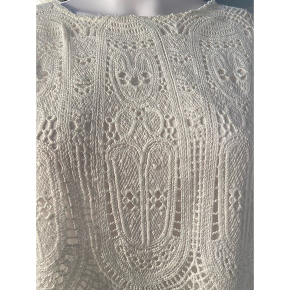 Mango Crochet Knit Dress - Classy White Summer Elegance - Size Small* WD38 - Picture 9 of 14